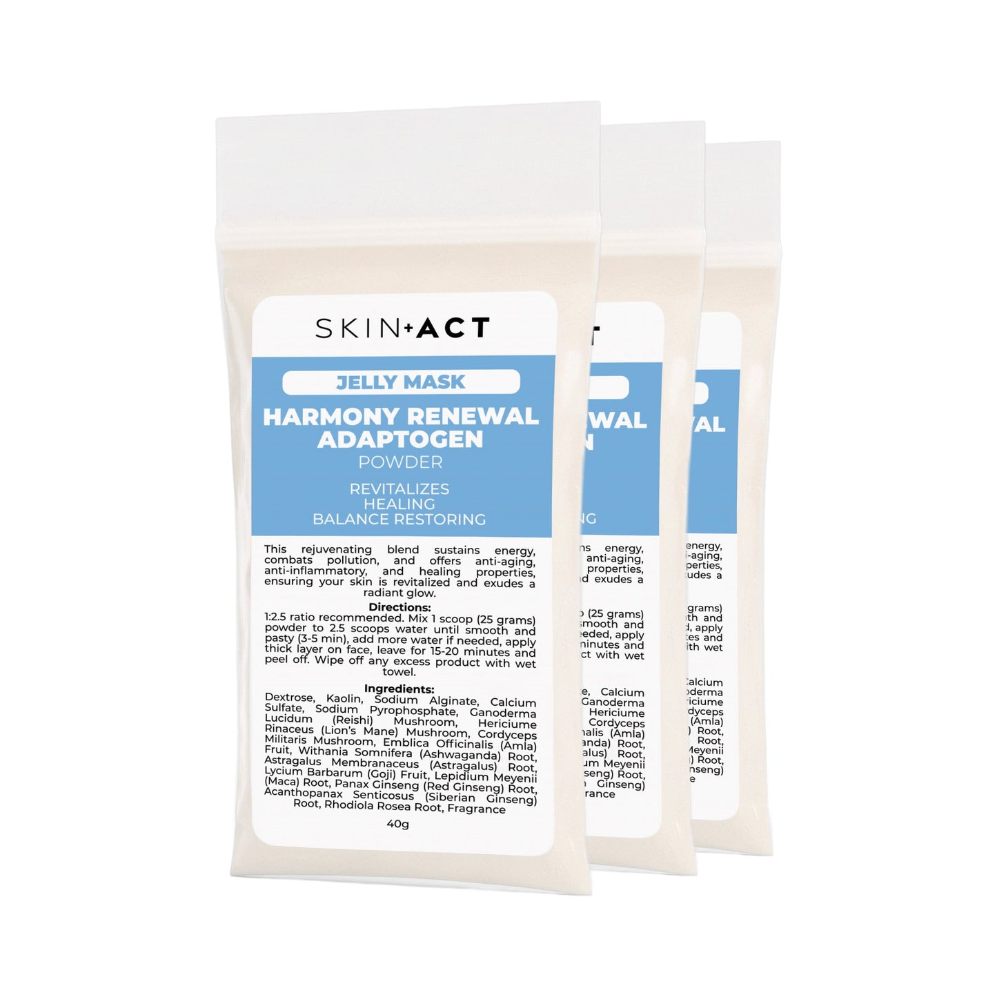 Harmony Renewal Adaptogen Jelly Mask Powder, 40g (3 Pack)