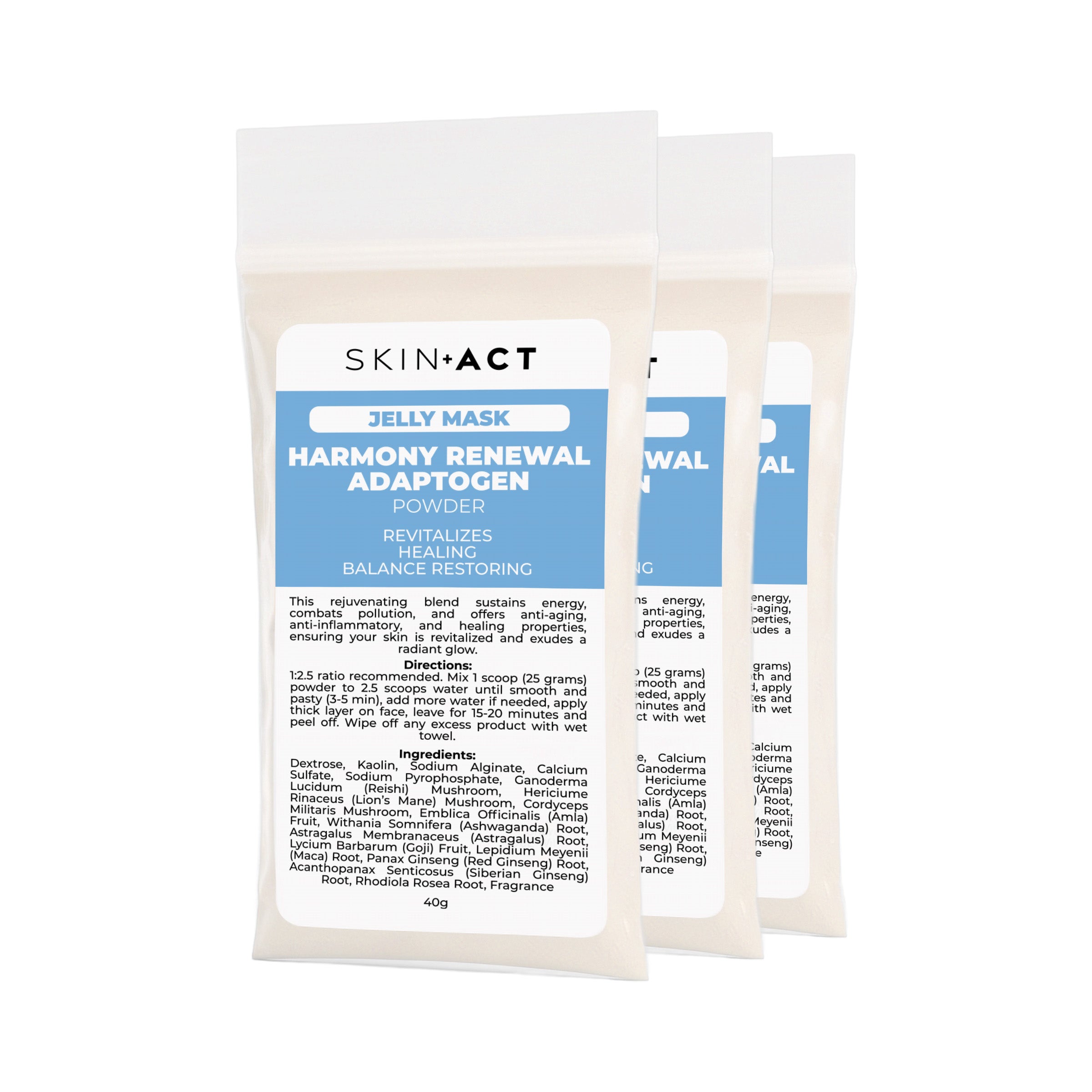 Harmony Renewal Adaptogen Jelly Mask Powder, 40g (3 Pack)