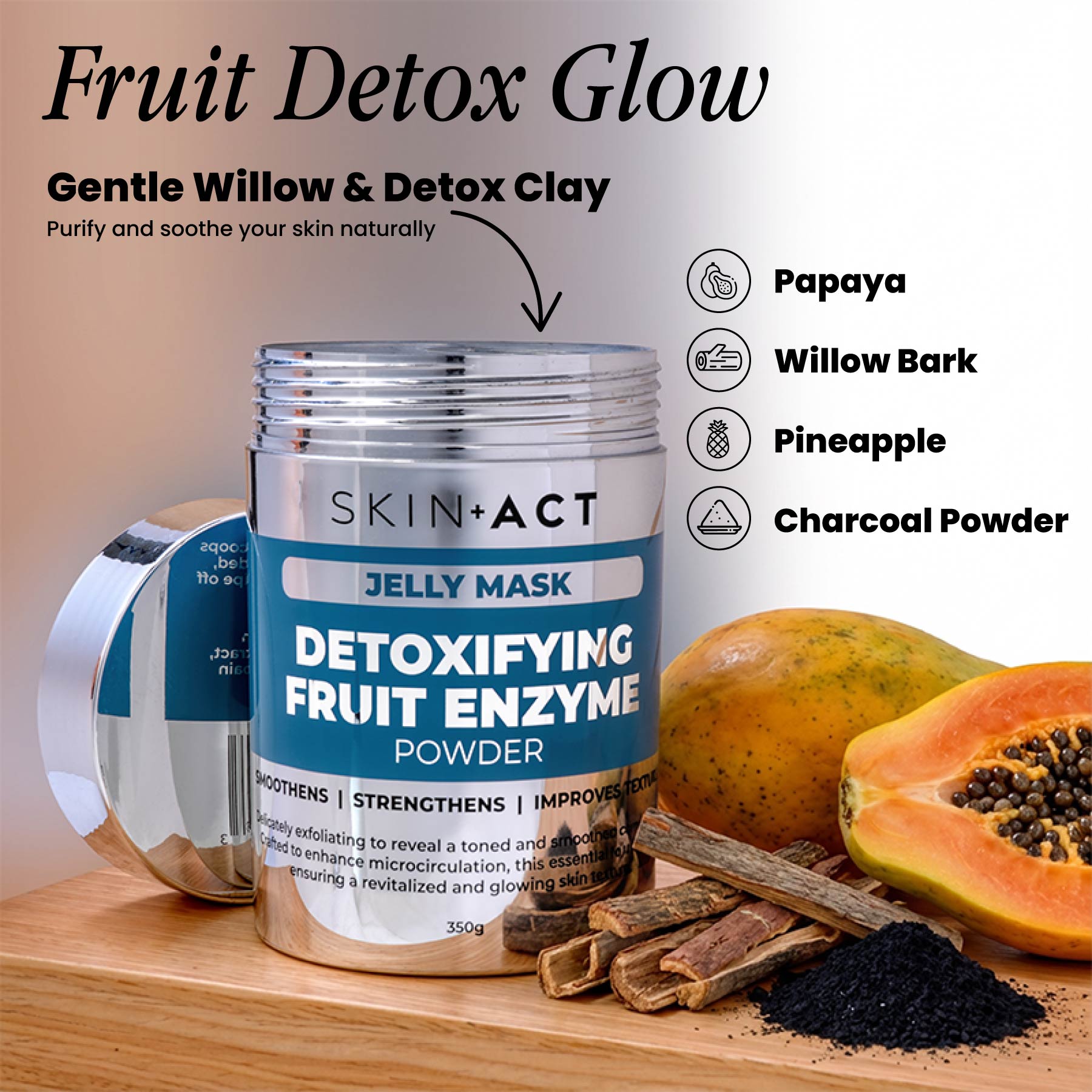 Detoxifying Fruit Enzyme Jelly Mask Powder, 350g