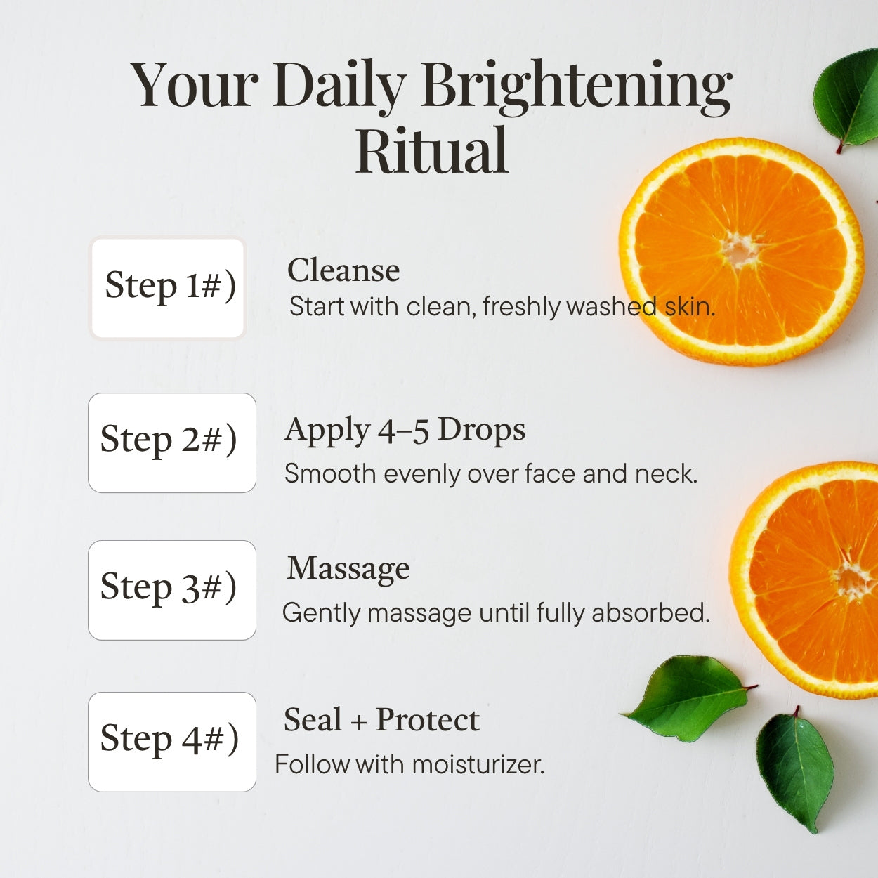 Skinact Vitamin C Brightening Serum Steps on How to Use