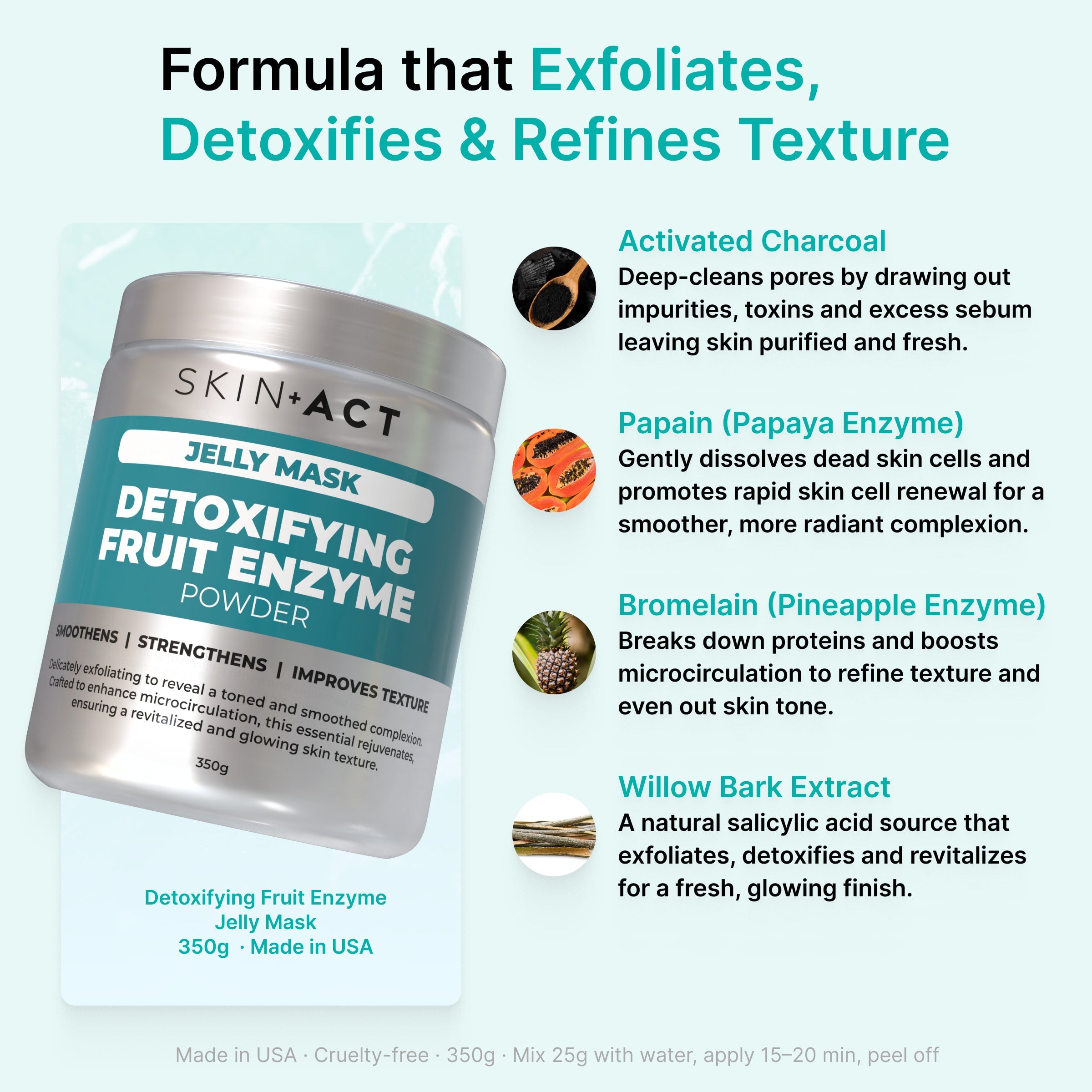 Detoxifying Fruit Enzyme Jelly Mask Powder, 350g
