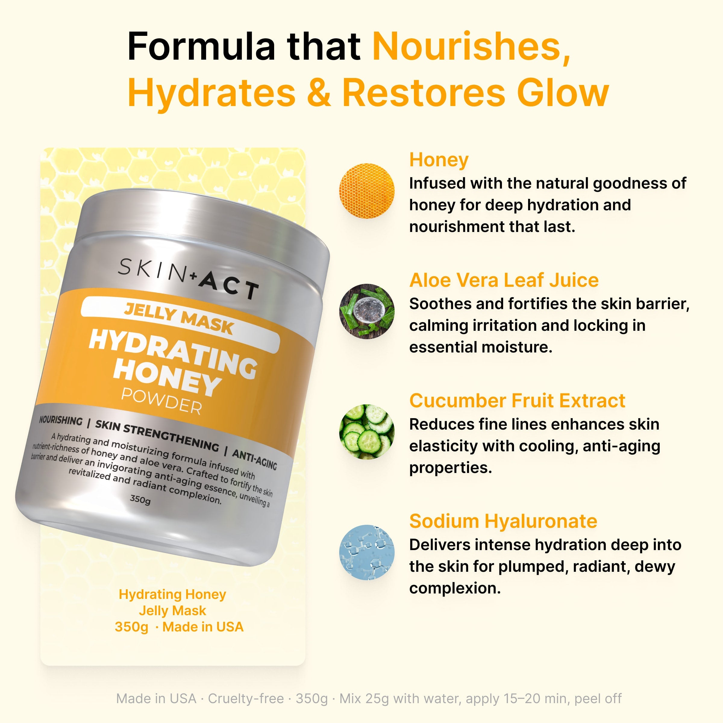 Hydrating Honey Jelly Mask Powder, 350g